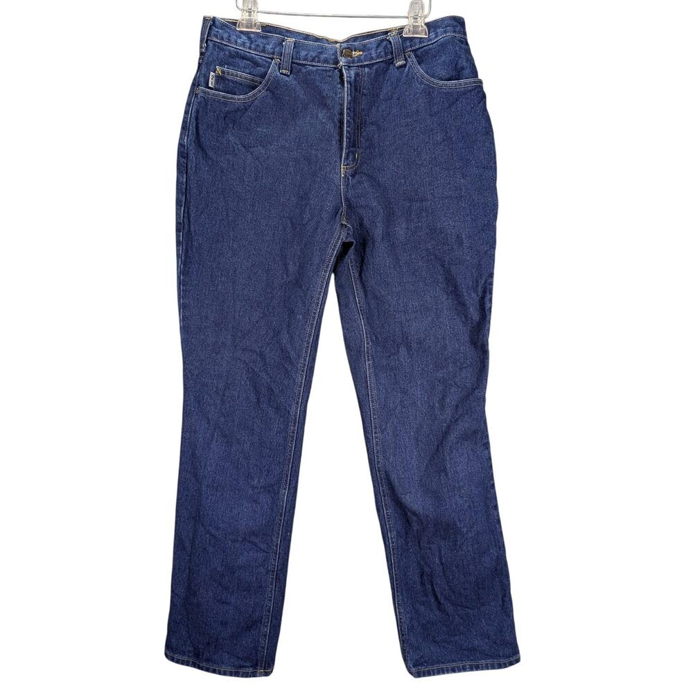 Carhartt FR Jeans Mens 36x35 Blue Flame Resistant Denim Workwear Pants HRC 2